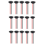 5/10/15PCS Flat Black Type-C Female Chassis 2 Pin Type-C Female Socket Connector Jack Female Charging Port 3A USB-C Charger Plug