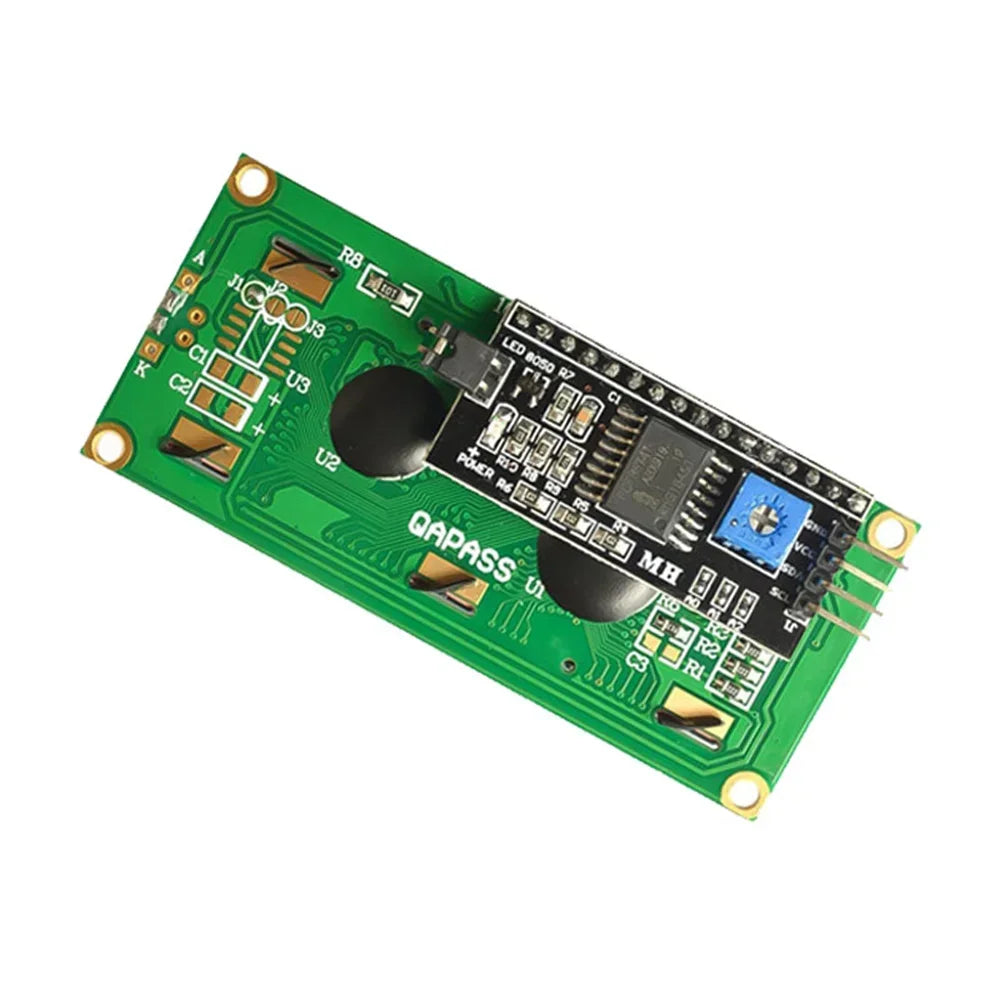 LCD1602A Blue Screen 5V 16x2 Character Display LCD Module with IIC/I2C Interface Adapter Board for Arduino R3