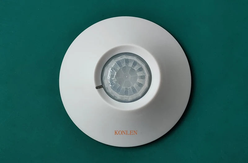 12V Wired PIR Motion Detector Alarm Infrared Sensor 360 Degree Detection Ceilling Mounted Installation Relay NO.NC Optional