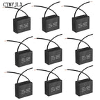10pcs CBB61 Fan Starting Capacitor 450V 0.8/1/1.2/1.5/2/2.5/3/3.5/4/4.5/5/6/7/8/10/12/14/15/16/20/25UF For Range Hood 400V 500V