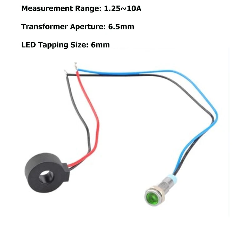 NJXSE Led Current Indicator 5A 20A 30A 50A 100A CT AC Signal Monitor Light Factory Price Current Transformer with Led Indicator