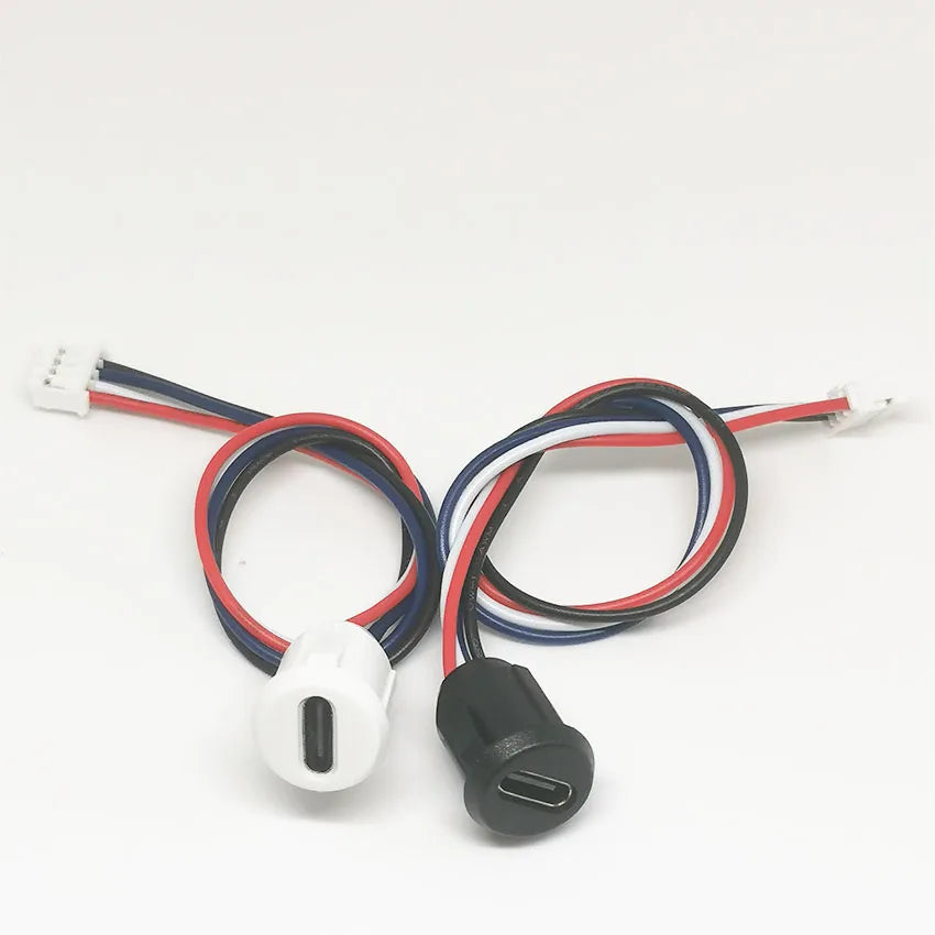 Type-C 2P/4P Glue Injection Direct Pressure Welding Wire Type Female Base USB Connector Adapter Type-C Waterproof Female Base