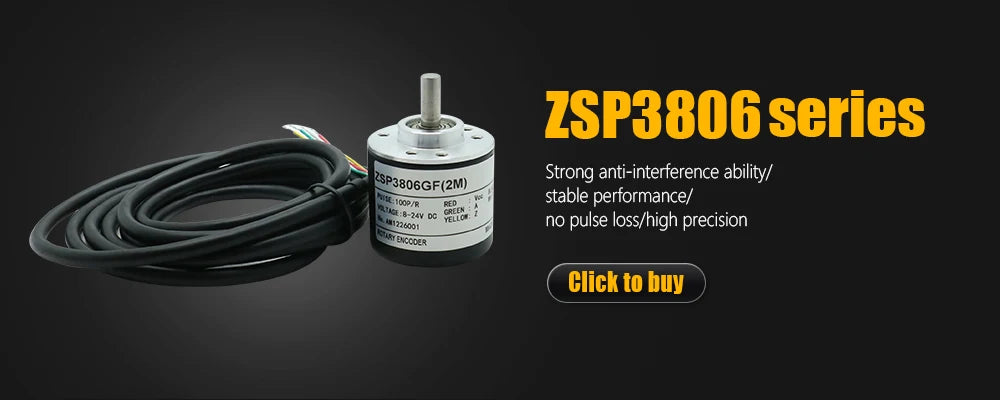 Photoelectric Incremental Rotary Encoder ZSP3806 2‑Phases Shaft 6mm Industrial Automation Equipment Encoder