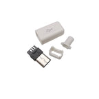 10Pcs Micro USB 5 Pin Soldering Type Male Plug Connector 5P MicroUSB Tail Charging Socket DIY Repair Plugs 4 in 1 Black White