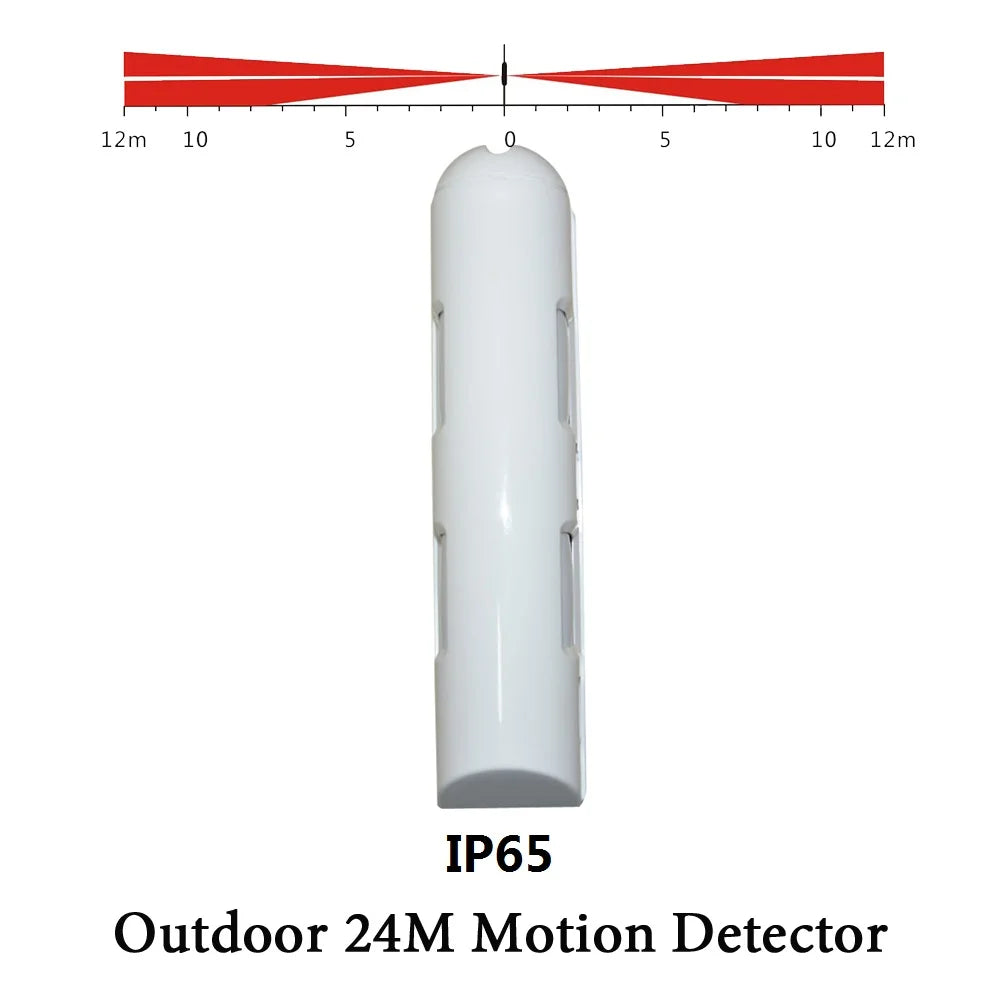 Security Home Alarm Wall Defense Curtain PIR Motion Detector 4 Infrared Sensor Anti Theft Outdoor Use Per Side 12m NC NO Signal