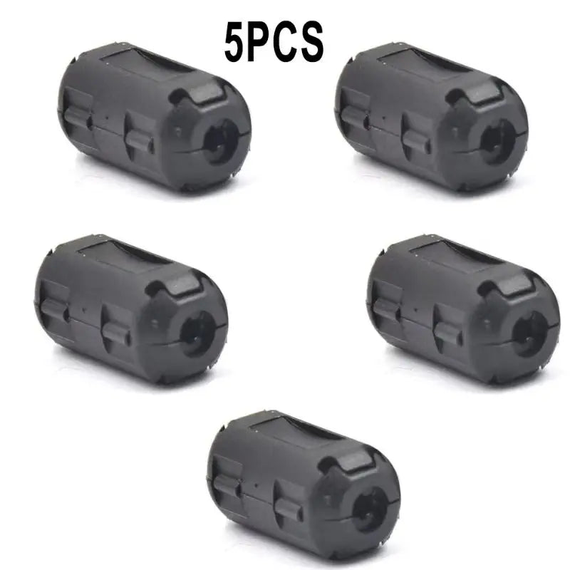 Mini 5mm Ferrite Core Noise Filter Clip-On Cable Ring EMI RFI Suppressor for Power Cord USB Audio Video Computer 2/5Pcs Cable