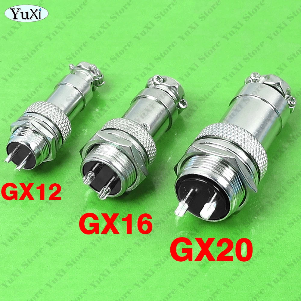 1-10Pcs GX20 Aviation Connector 2/3/4/5/6/7/8/9/10/12P Fixed Terminal Block Mobile Docking Type Cable Wire Connector Female Male