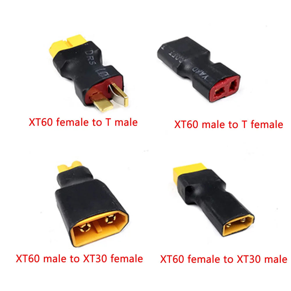 XT60 XT90 Plug Male / Female To T Plug Female / Male Connector Conversion Adapter No Wire for RC Airplane Quadcopter Parts