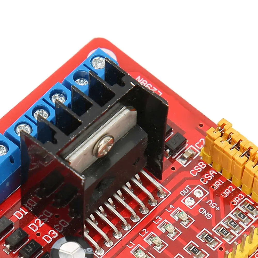 L298N Stepper Motor Driver Module 5V-35V 2A DC Motor Controller Board Compact Size Easy To Install Dual H Bridge Motor Driver
