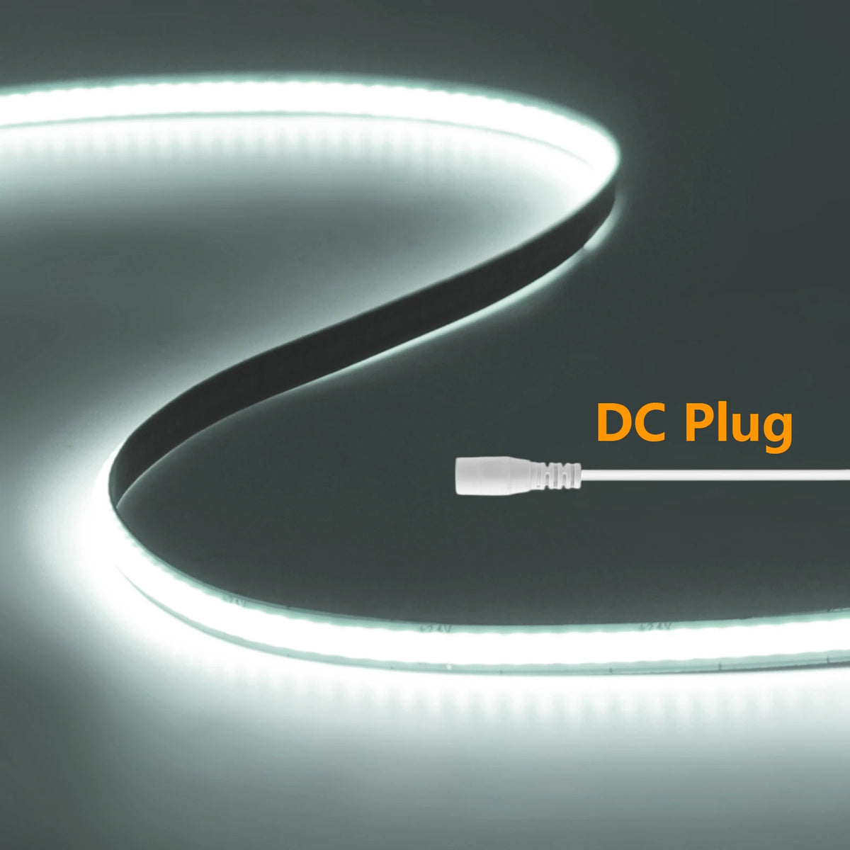 5mm 8mm PCB COB LED Light Strip Free Cut 12V 24V With 2PIN Wire DC Plug 400LEDs/m 3000k 4000k 6000k Flex Lamp 0.5m 1m 5m 10m 20m