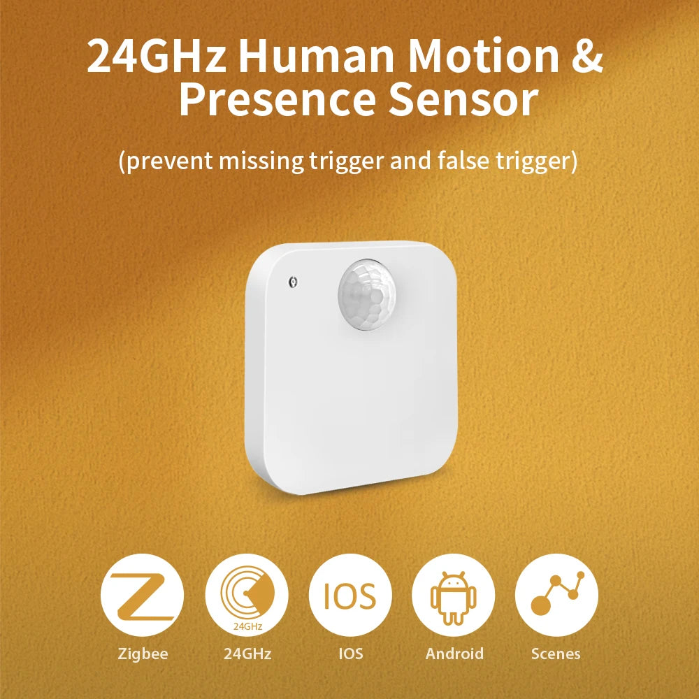Lincukoo Tuya Zigbee Smart 3in1 Human Motion Presence Sensor Suitable for Tuya and Home Assistant Platforms MQTT ZIGBEE3.0