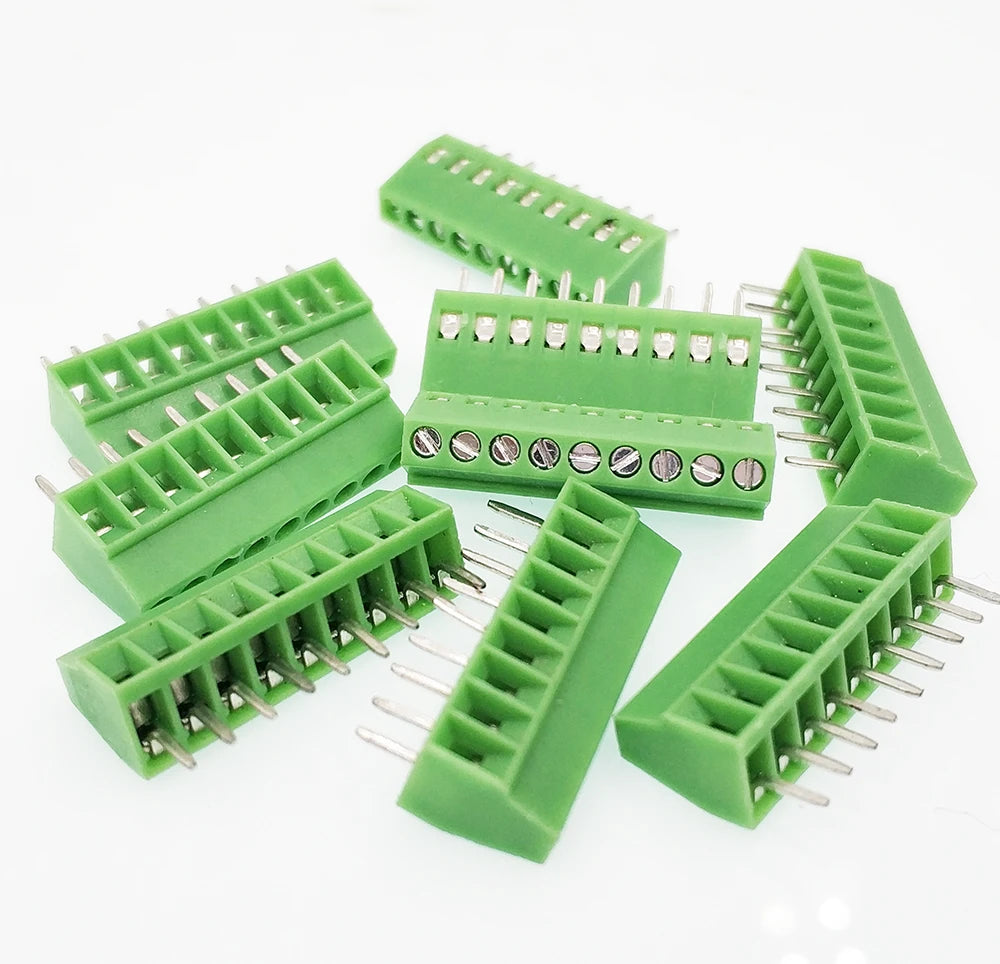 10PCS 2.54mm Pitch 0.1" 6Poles 6Pin 150V6A UL, 130V8A IEC, CE Rohs mini Breadboard PCB Screw Wire Terminal Block