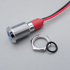 6mm 8mm 10mm 12mm LED Metal Indicator Light Signal Lamp with Wire 3V 5V 6V 12V 24V 110V 220V Red Blue Green Yellow White