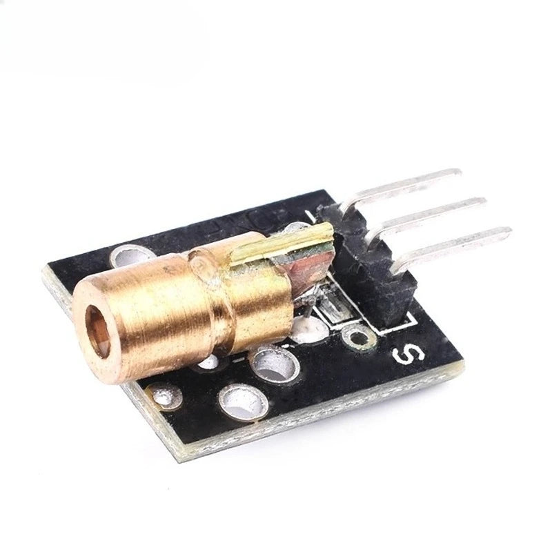 10 Pcs KY-008 Laser Head Sensor Module 5V 650NM Dot Laser 6mm 15x24mm 2.2g - Power Supply Ready