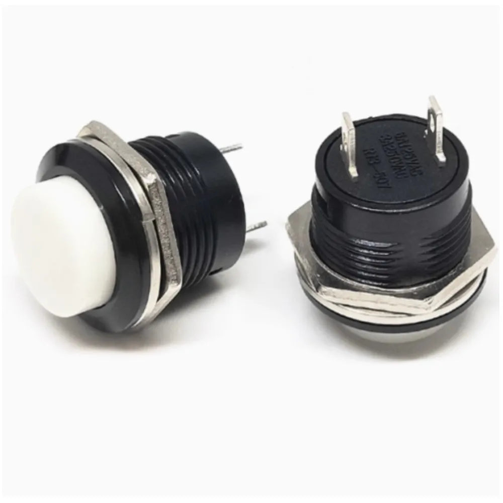 6PCS R13-507 Momentary Push Button Switch 16mm 6 Colors Self Reset Round Switch For Industrial Control Equipment