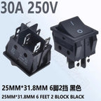 5pcs 30A 250V KCD2 KCD4 Rocker Switch DPST 4 Pin 6Pin Red Lighted 120V Rocker Toggle Switch ON Off Heavy Duty 22*29 High voltage