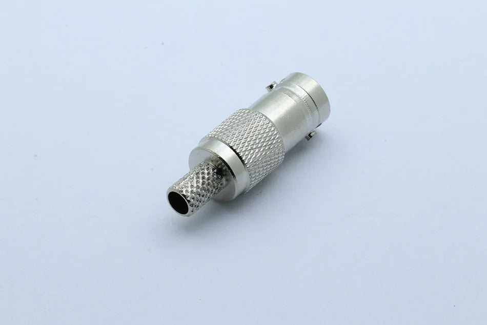 1pc RF Coaxial Connector BNC Female Jack Crimp Connector Straight for RG58 RG59 RG6 Cable Adapter CCTV Connector