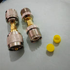 SMA to UHF PL259 SO239 RF Coaxial Adapter Converter Kit 50 Ohm Low Loss Connector for Amateur Radio WiFi/Antenna/Signal Booster