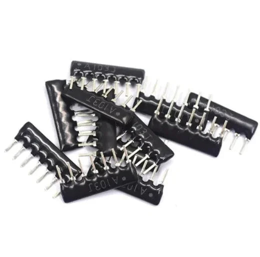200pcs 10PIN 9PIN 8PIN 7PIN 6PIN 5PIN 4PIN exclusion Network Resistor array DIP 100 220 470 1K 1.5K 2.2K 4.7K 5.1K 10K 100K ohm