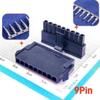 10Sets Micro-Fit 3.0 MM Receptacle Housing + Plug Shell Panel Mount Ear + Male Female Crimp Terminal 2 3 4 5 6 7 8 9 10 Circuits