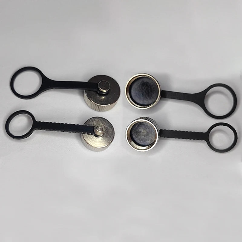 GX12 GX16 GX20 Aviation Circular Plug Socket Waterproof Dust Cable Connector Metal Leather Chain Protective Sleeve Cap