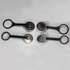 GX12 GX16 GX20 Aviation Circular Plug Socket Waterproof Dust Cable Connector Metal Leather Chain Protective Sleeve Cap