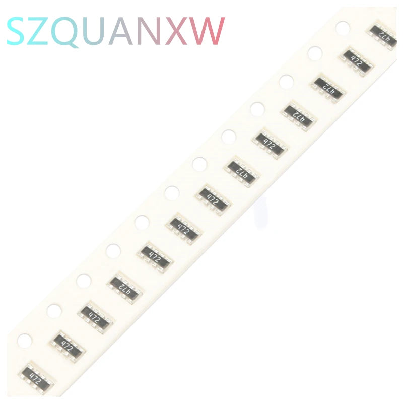 100pcs 0603*4 8P4R 2*4P Network Resistor SMD array 0 ~ 1M 1 10 22 47 100 220 330 470 1K 2.2K 4.7K 10K 22K 47K 100K 220K 470K ohm
