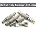 5PCS 5.5x2.1mm/5.5mm x 2.5mm DC099 Metal DC Power Male Plug Jack Connector with Spring DC-099 Yellow Head 5.5*2.1/5.5*2.5 DC099
