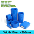 Width 17mm ~ 200mm Blue PVC Heat Shrink Tube 18650 Battery Wrap Battery Pack Insulated Cable Protector Sleeve Lithium Film Case