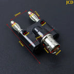 1PC Q9 BNC Adapter BNC Banana To Two Dual 4mm Banana Male Female Jack Coaxial Connector BNC Tee Type 3Way Splitter RF Adapter
