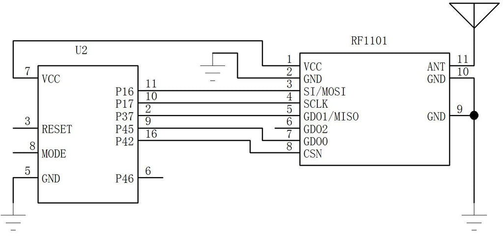 G-NiceRF| 2PCS RF1101 RoSH Certified 20mW Long-Distance Wireless Transceiver Module Adopt CC1101 Chips