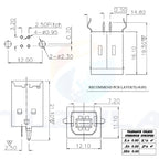 10Pcs Square USB Socket USB B Type Female 180 Degree PCB Welding Parent Connector For Printer Data