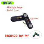 Waterproof Magnetic Pogo Pin 4 Position Cable Connector High Current 3A USB Type-C 2.2 MM THT Spring Loaded Strong Force 500G