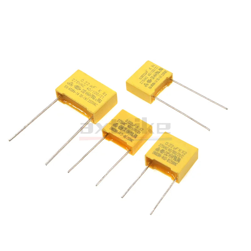 10PCS X2 MKP 275V AC Metalized Polypropylene Film Capacitor 0.01UF 0.022UF 0.1UF 0.22UF 0.33UF 0.47UF 0.68UF 1UF 2.2UF 104K 103K