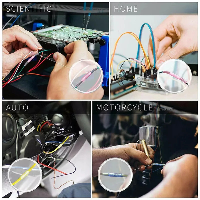 10-200pcs Heat Shrink Butt Connectors AWG 24–10 Butt Splice Insulated Waterproof Electrical Automotive Wire Crimp Terminals