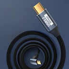USB3.1 Gen2 full-featured HD output 100W three-dimensional elbow screen projection type-c to type-c Male to Female cable