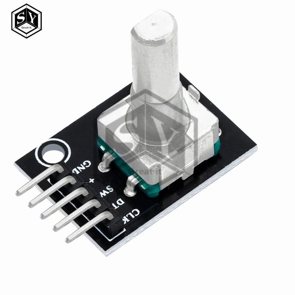 360 Degrees Rotary Encoder Module Rotary Potentiometer Analog Knob Module for Arduino KY-040 RV09 Rotary Encoder EC11 Knob Cap