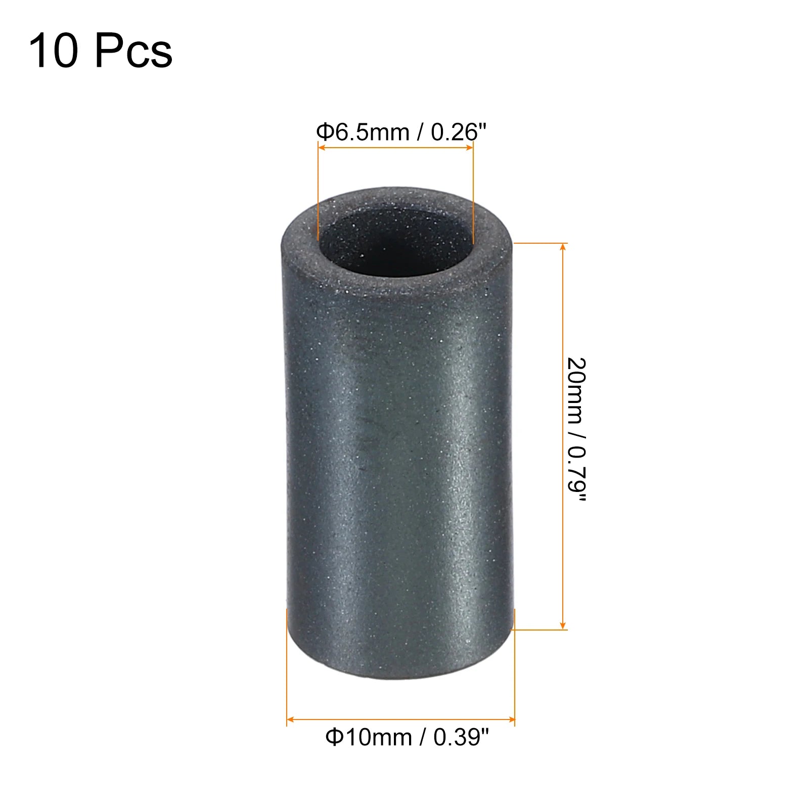 10Pcs 9.5-25mm OD Ferrite Toroid Core Transformer Inductor Coil Ring Black for EMI/RFI Filters Audio Transformers LED Lighting