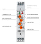 TOMZN TORT7 Series Delay-ON Delay-OFF 10in1 Asymmetric Cycler Time Relay Multi-function Timer Switch 0.1S-10D Pulse Interval
