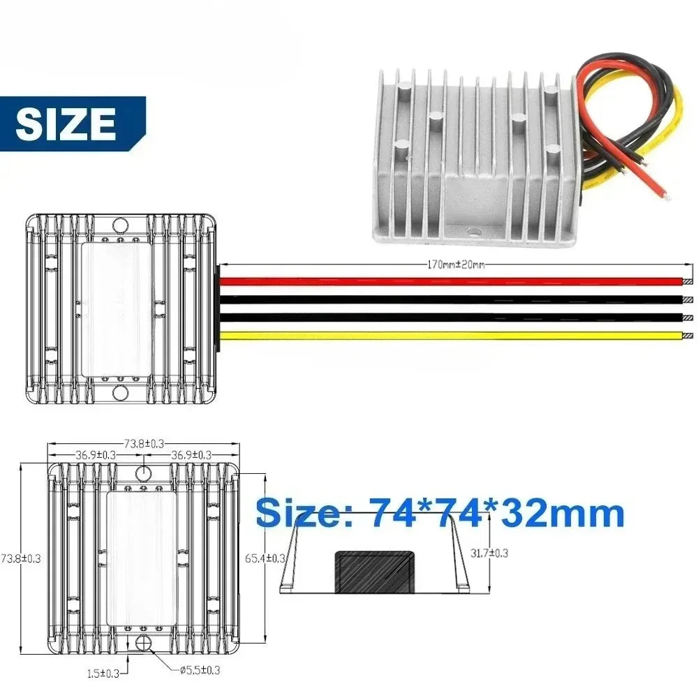 24V to 12V 30A 10A 15A 20A Battery Buck Regulator 12V Car Power Supply DC DC Converter Step Down 24 Volt Reducer
