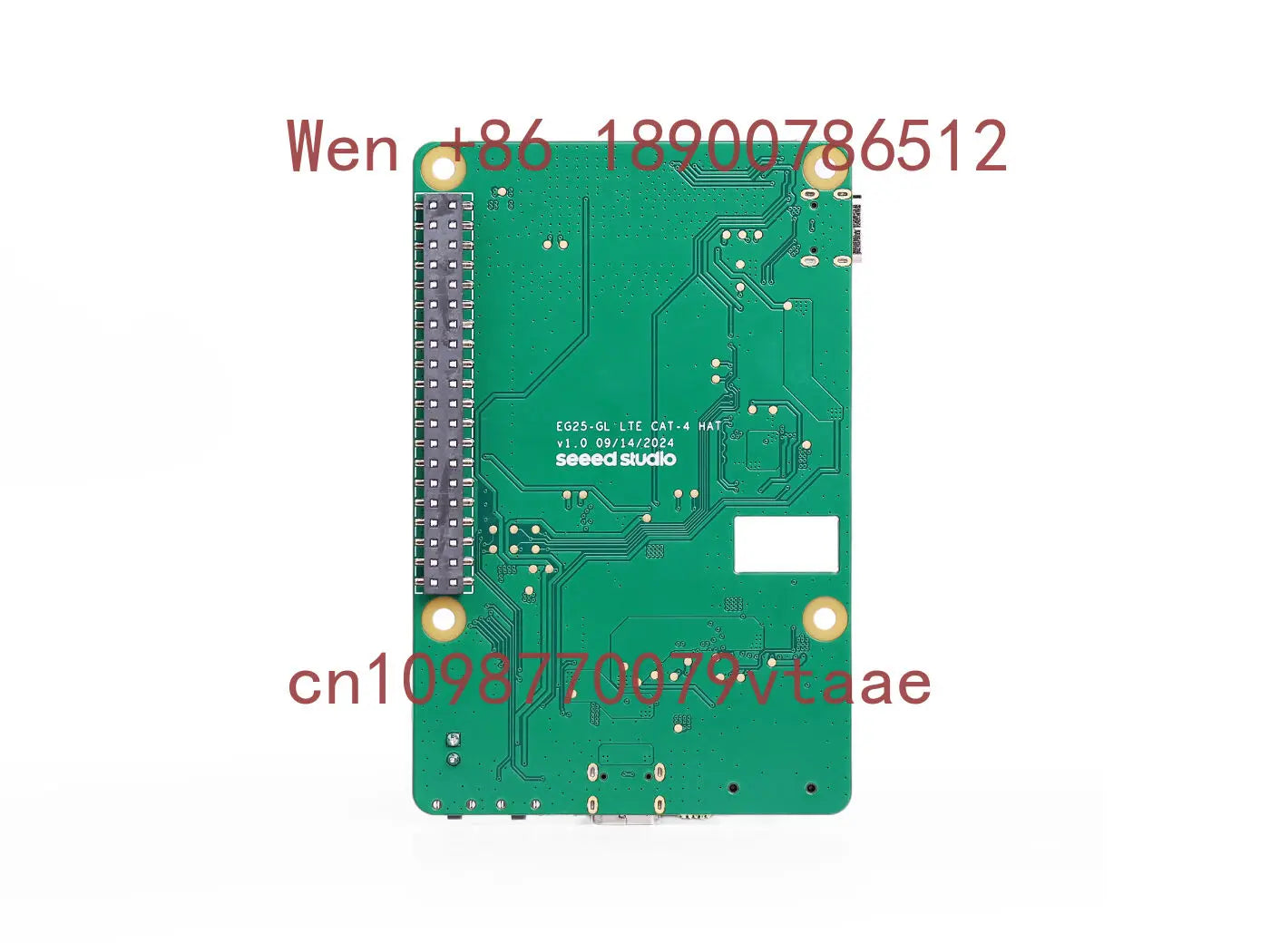 Raspberry Pi 4G LTE CAT4 HAT with Quectel EG25-GL, Plug-and-Play, Global Bands