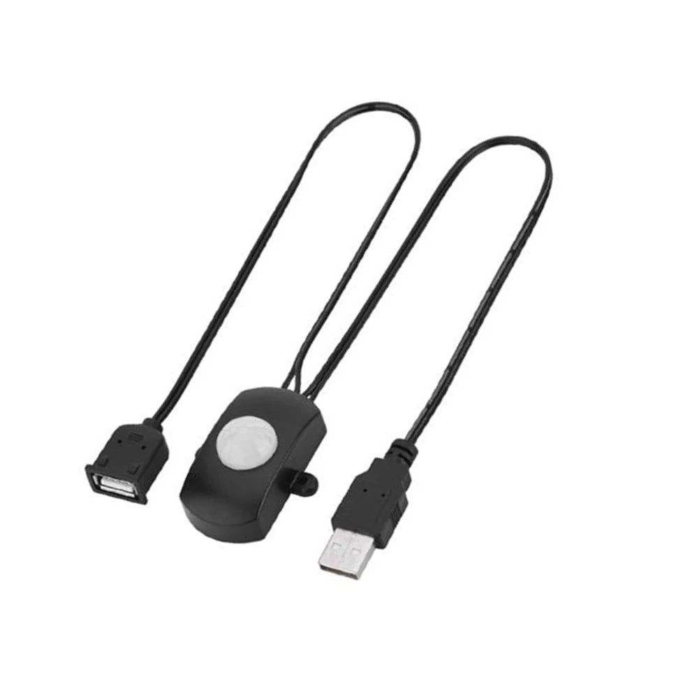 Mini Corridor Switch USB Interface PIR Infrared Motion Switch Practical Portable Adjustable for Bathroom Basement