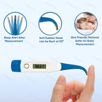 Thermometer for Adults, Soft Head Digital Oral Thermometer for Fever, Basal Thermometer with 15 Seconds Fast Reading