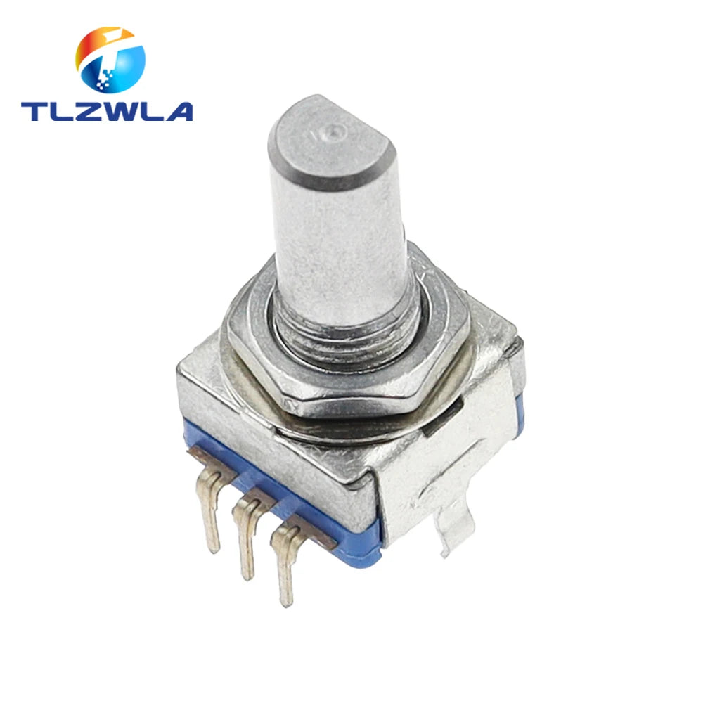 5PCS 20 Position 360 Degree Rotary Encoder EC11 5Pin Handle Long 15MM Audio Digital Potentiometer Without Switch