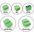 2Sets 15EDG 3.5mm 3.81 Screw Free Plug-in PCB Terminal Block 15EDGKD 3.5MM 3.81mm Spring Press Type Cable Connector 2P 3P 4P-12P