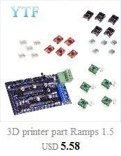 Mega 2560 R3 1pc RAMPS 1.4 control panel 5pcs DRV8825 or A4988 Stepper Motor Drive 3D Printer Parts