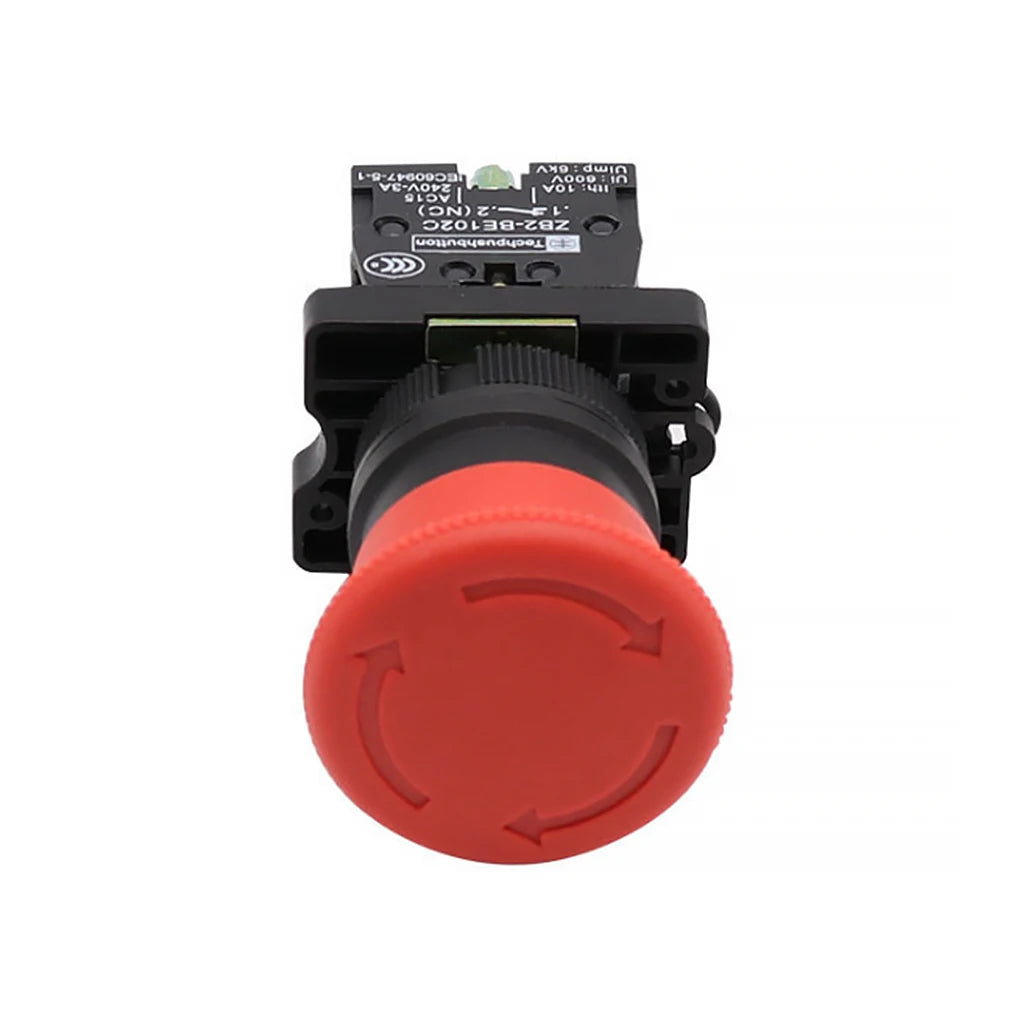 Electrical Equipment Emergency Stop Switch Rotating Reset Constant Close Push Button Control Switches 22mm Mounting Hole Machine