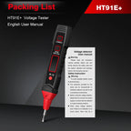 HABOTEST Digital Voltage Tester Pen HT91E+ LCD AC Voltage Detector 12-300V Live Neutral Wire Finder Flashlight  Electrical Tool