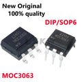 10/PCS New Original MOC3063 MOC3063S DIP6 SOP6 MOC3063S-TA1 Three-terminal bidirectional thyristor output optocoupler In Stock