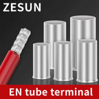100/200pcs EN tube type plug wire nose cold pressed terminal block copper wire pair connector wiring tube